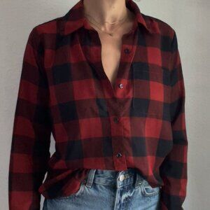 Plaid, Long Sleeve Blouse